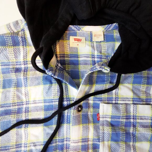 Levi's Men's Hooded Flannel Shirt - Size Medium - Picture 5 of 5